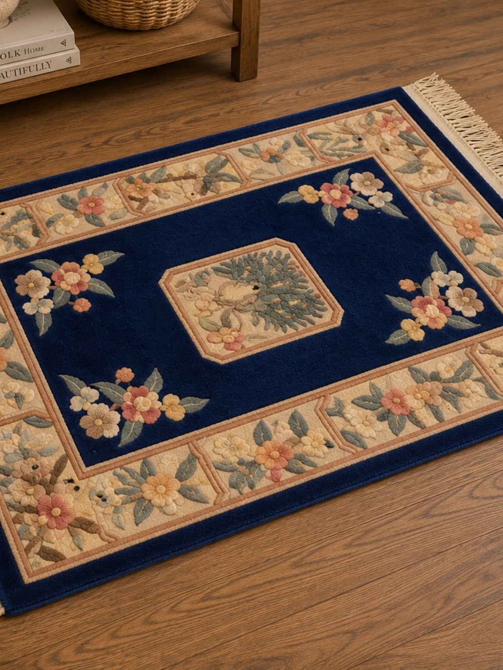 Hand-Knotted Chinese Wool Rug 3x2